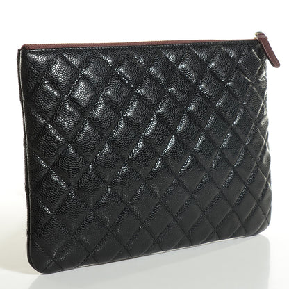 Chanel Caviar Quilted Medium Cosmetic Case Black 3 of 7