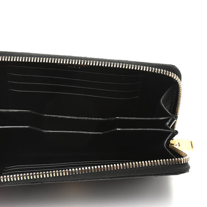 Saint Laurent Grain De Poudre Matelasse Chevron Monogram Phone Wallet Black 5 of 9