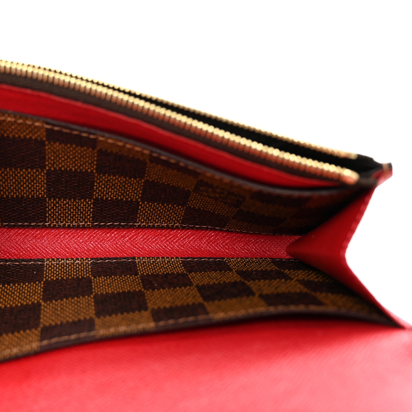 Damier Ebene Emilie Wallet Red