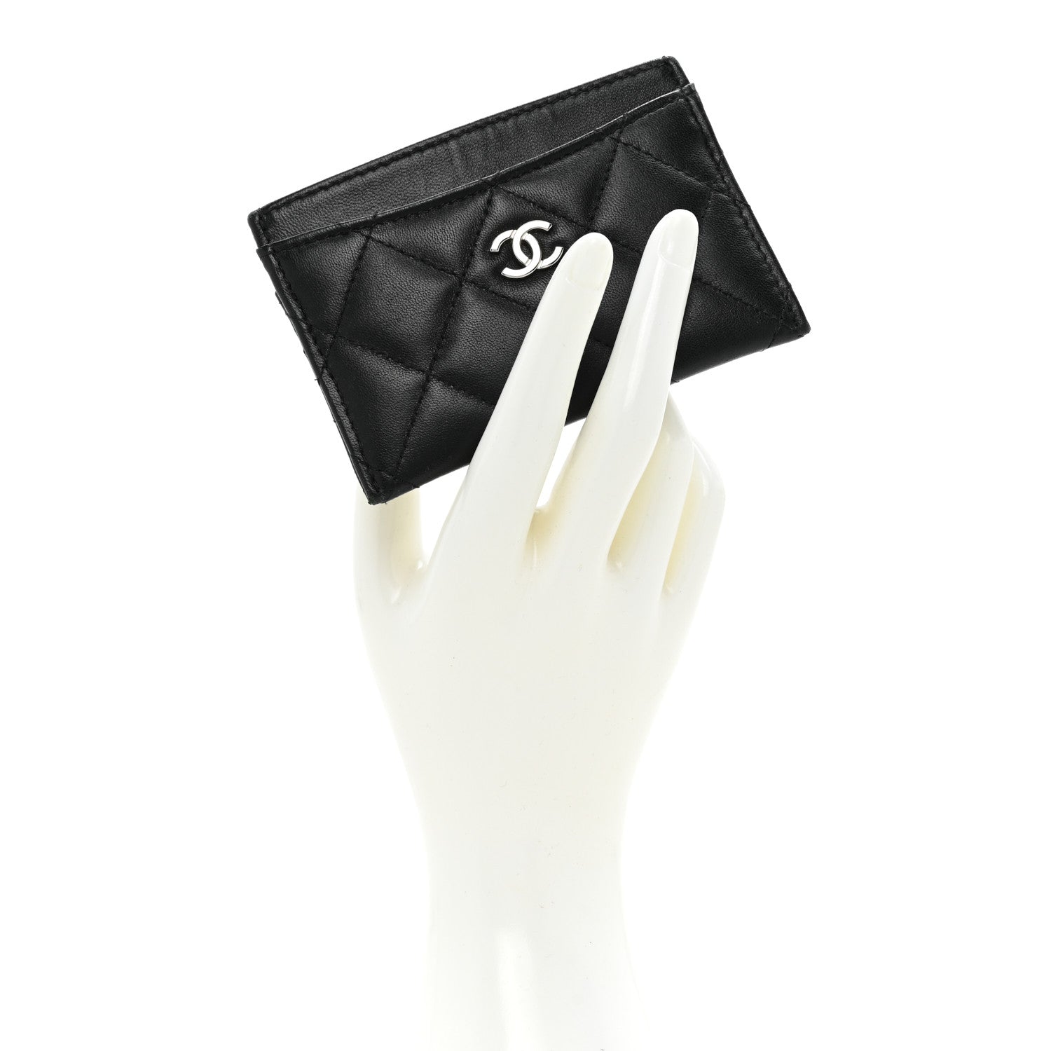 Chanel Lambskin Quilted Card Holder Black 2 of 12
