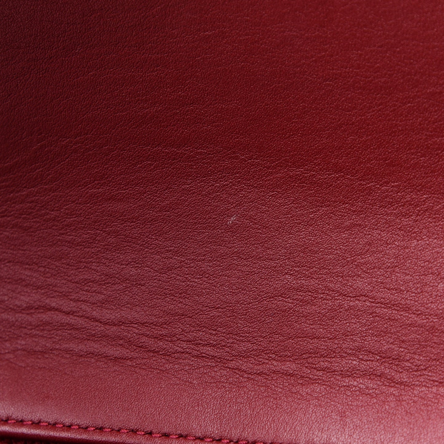 Patent Calfskin Quilted Mini Rectangular Flap Red