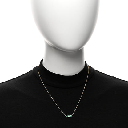 Suzanne Kalan 18K Yellow Gold Diamond Emerald Bar Necklace 2 of 5