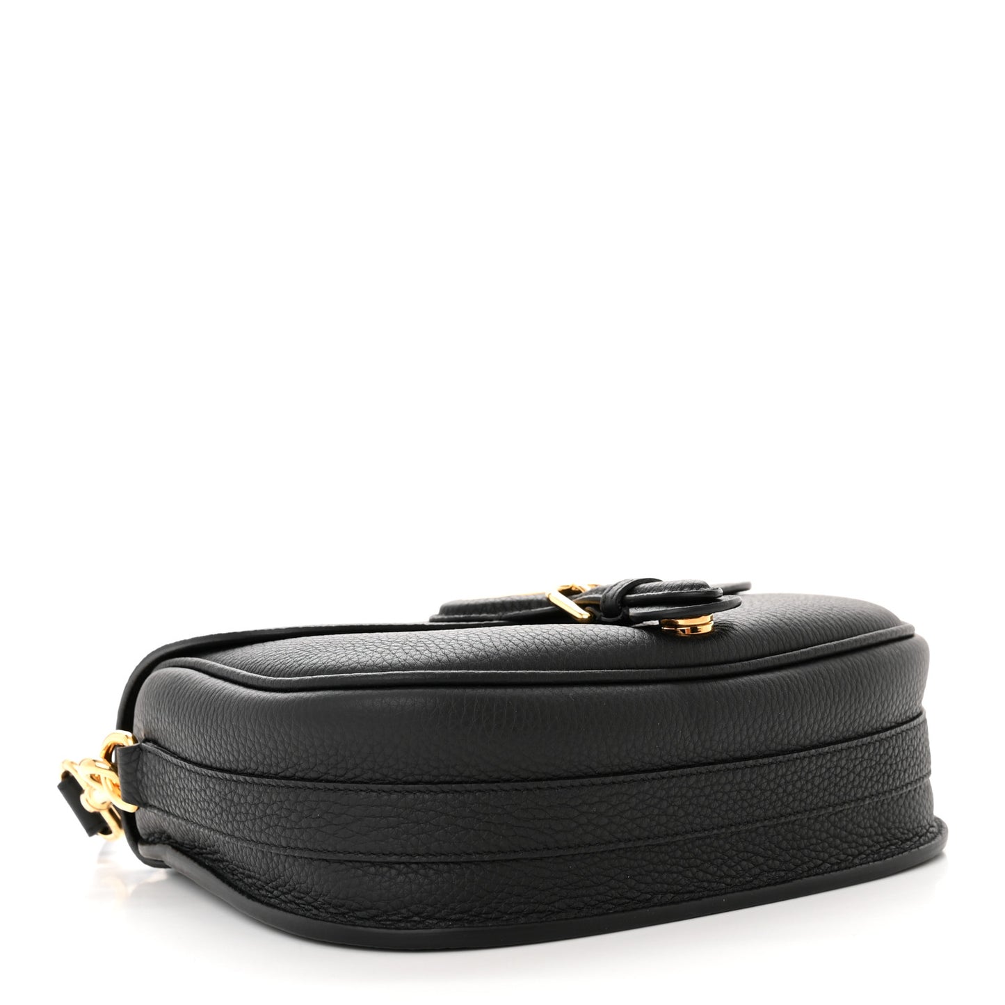 Grained Calfskin Medium Bobby Flap Black