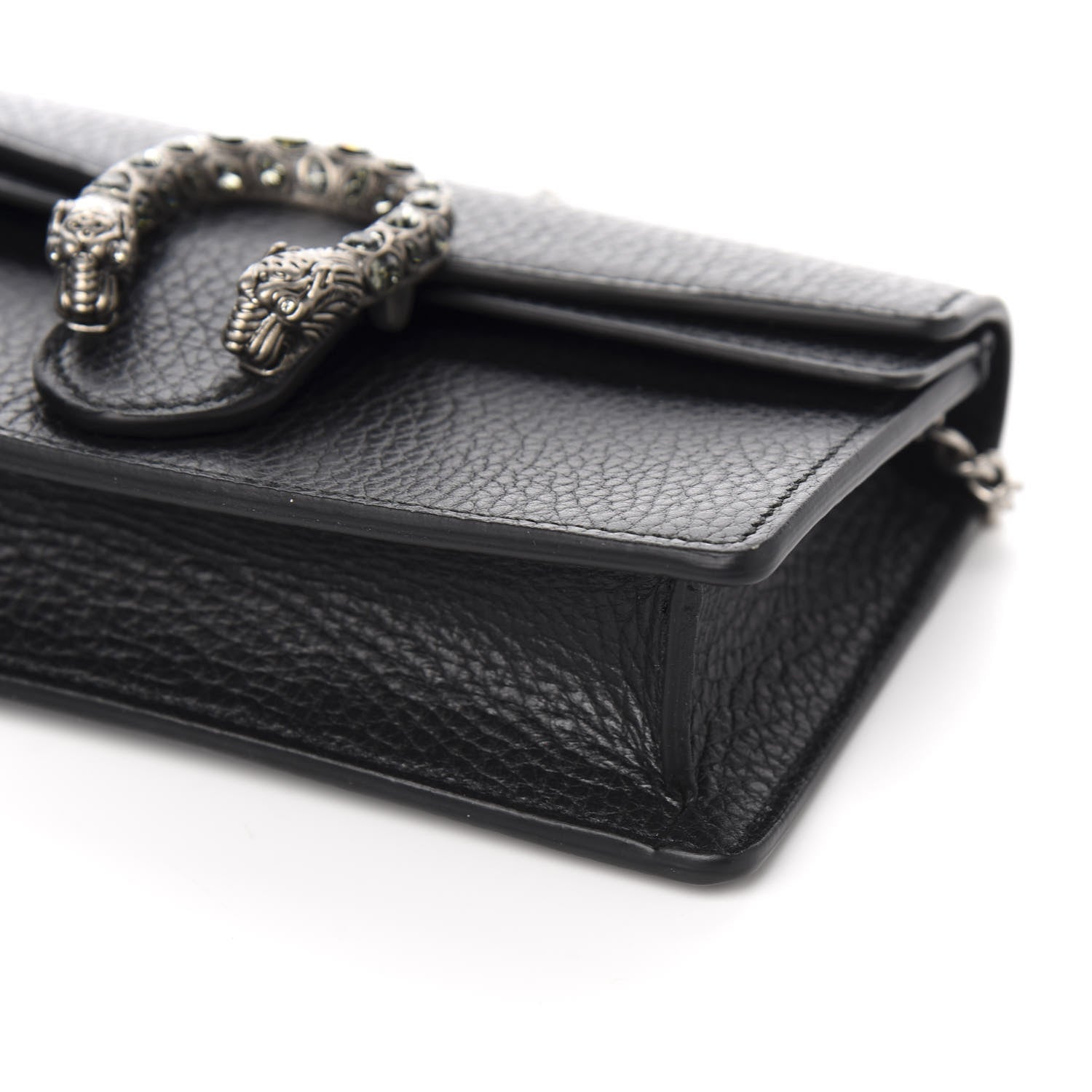 Gucci Calfskin Super Mini Dionysus Shoulder Bag Black 8 of 9