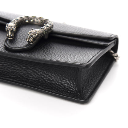 Gucci Calfskin Super Mini Dionysus Shoulder Bag Black 8 of 9