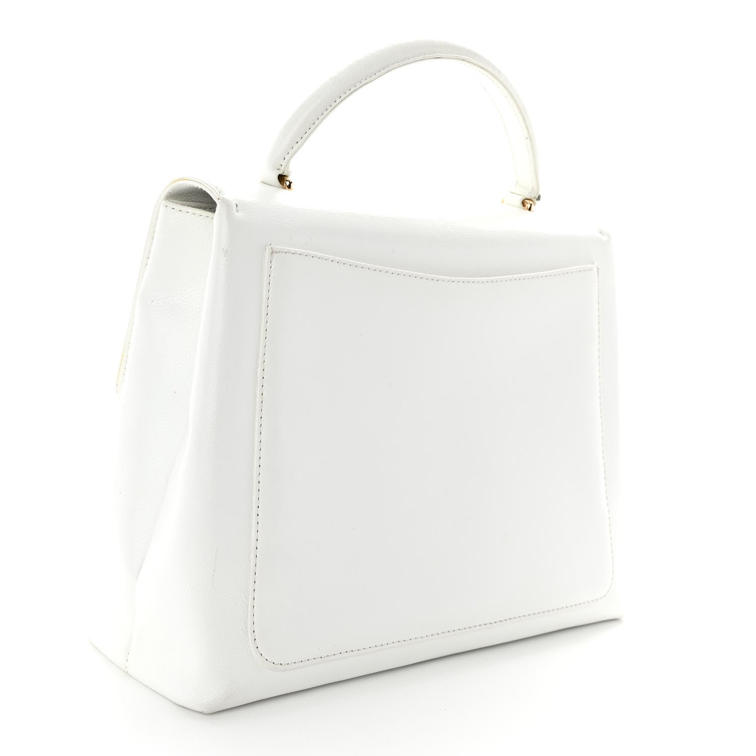Chanel Caviar Jumbo Kelly Flap White 3 of 13