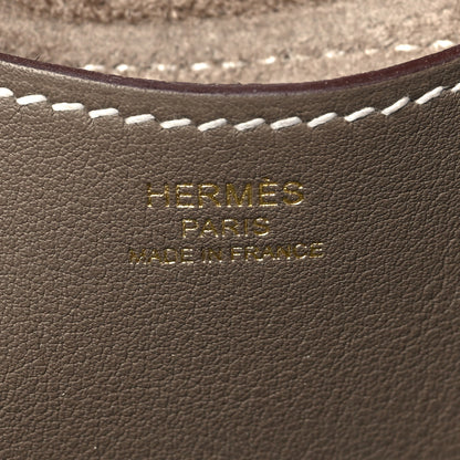 Hermes Taurillon Clemence Swift In-The-Loop 18 Bag Etoupe 4 of 9