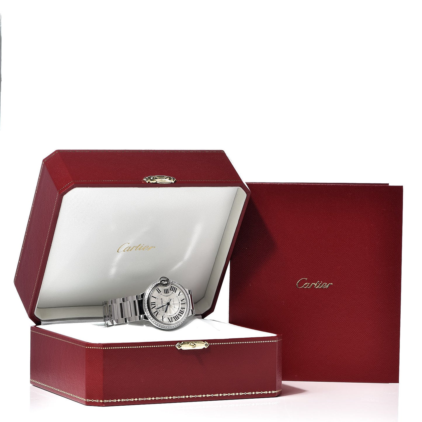 Stainless Steel Diamond Bezel 36mm Ballon Bleu De Cartier Automatic Watch