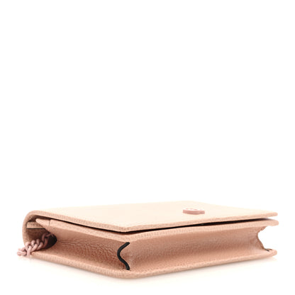 Gucci Dollar Calfskin Enamel Monochrome Mini GG Marmont Chain Wallet Perfect Pink 4 of 9