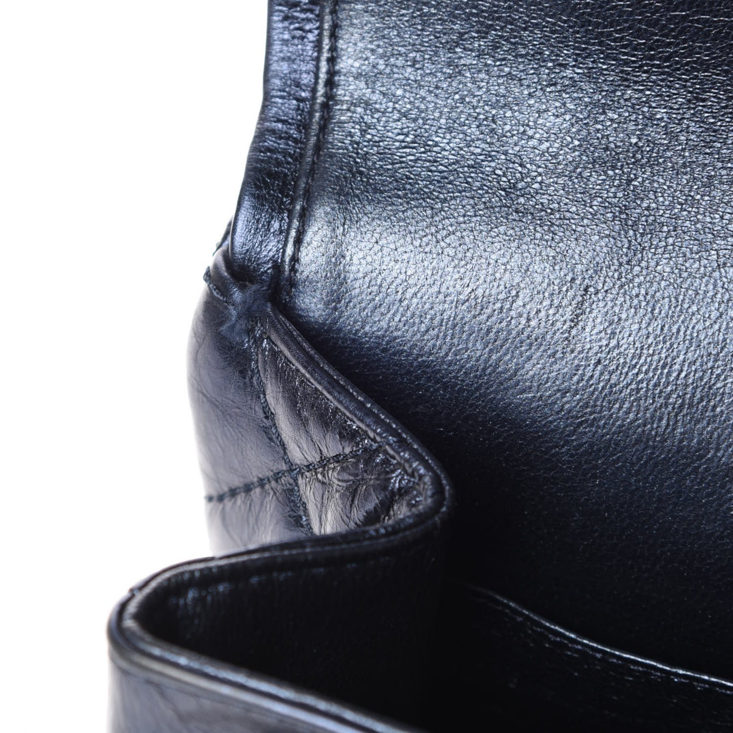 Metallic Aged Calfskin Quilted 2.55 Reissue 227 Flap Blue