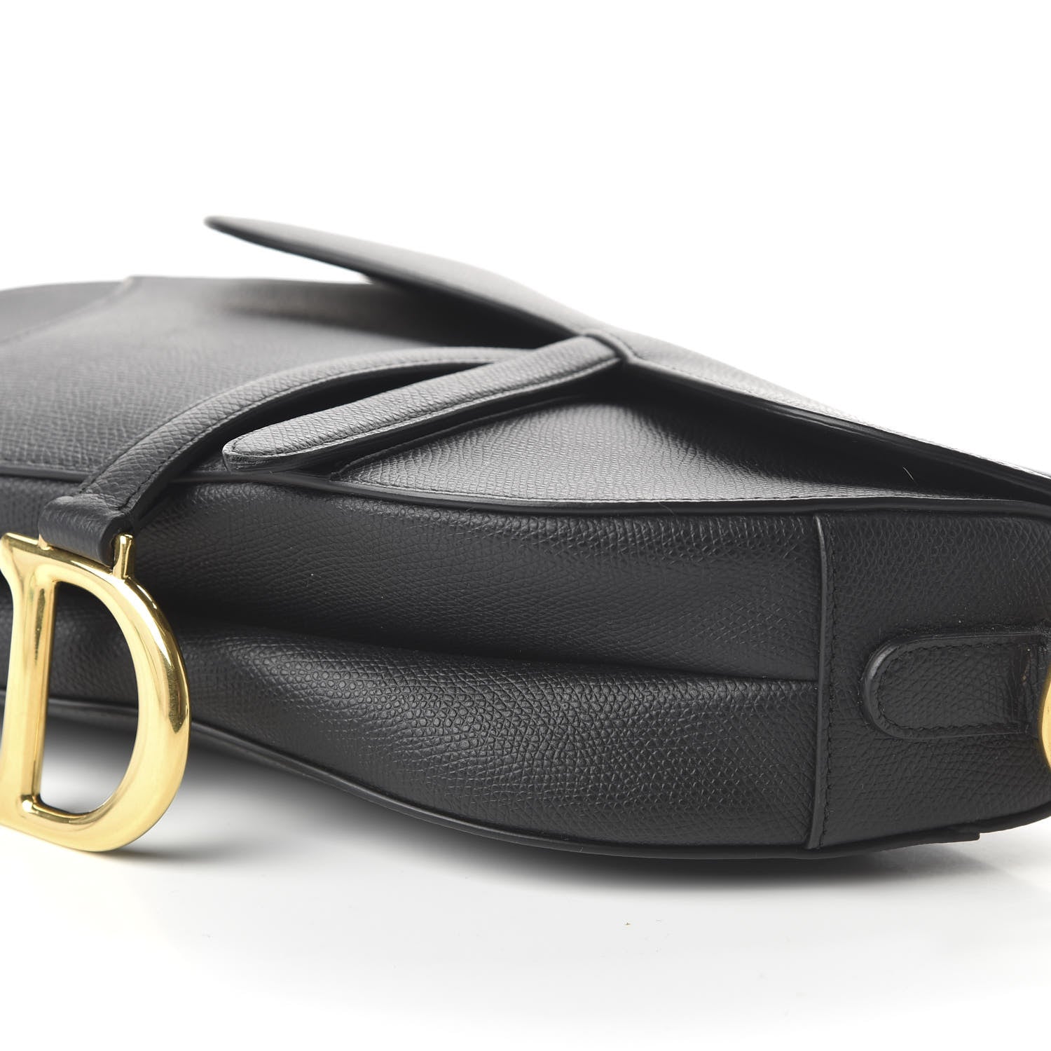 Christian Dior Grained Calfskin Saddle Bag Black 7 of 11