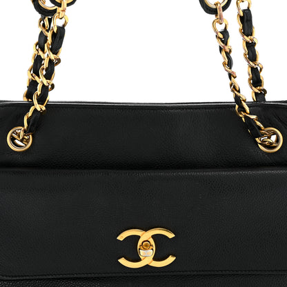 Chanel Caviar CC Flap Shoulder Bag Black 9 of 15