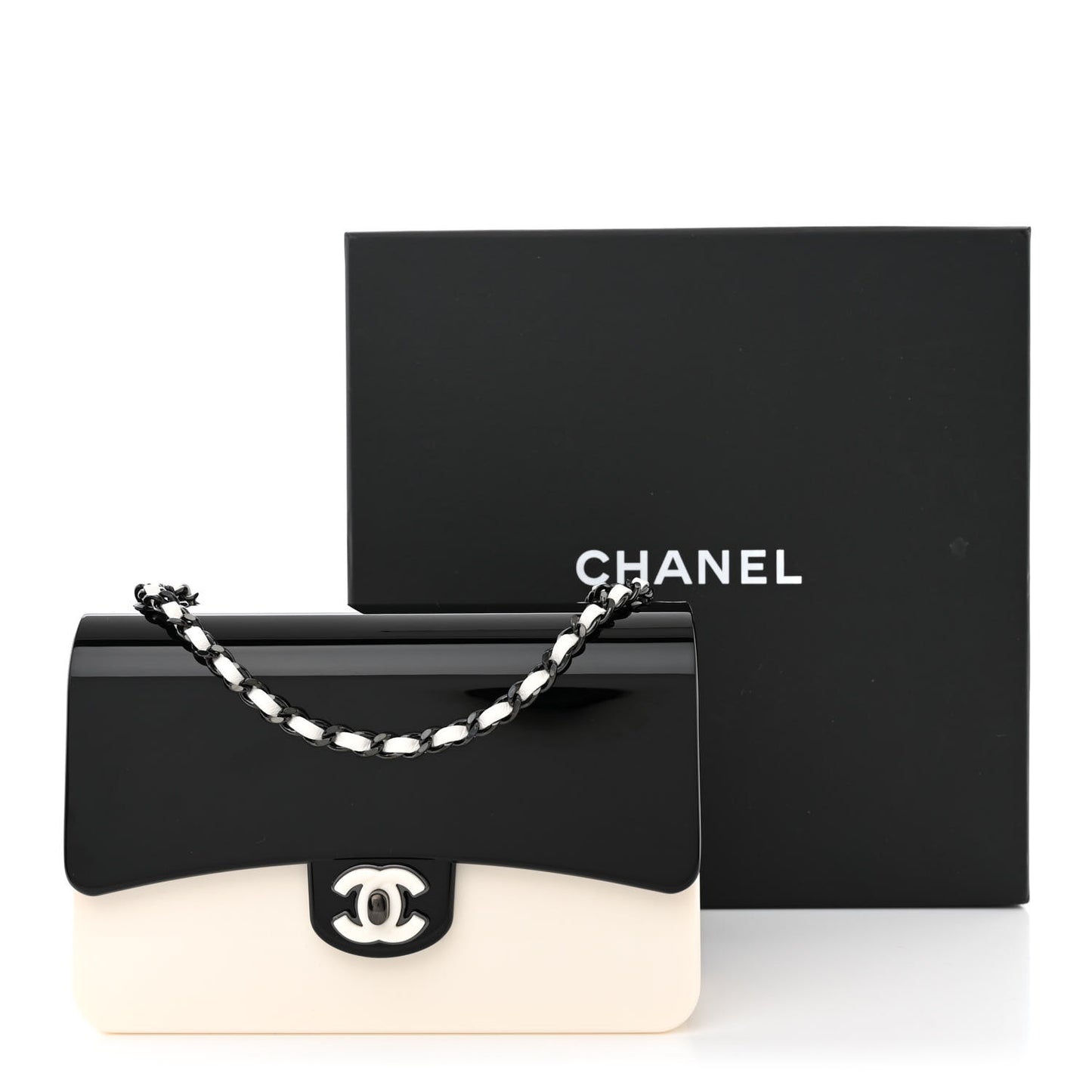 Plexiglass Plexi Coco Bag Black White
