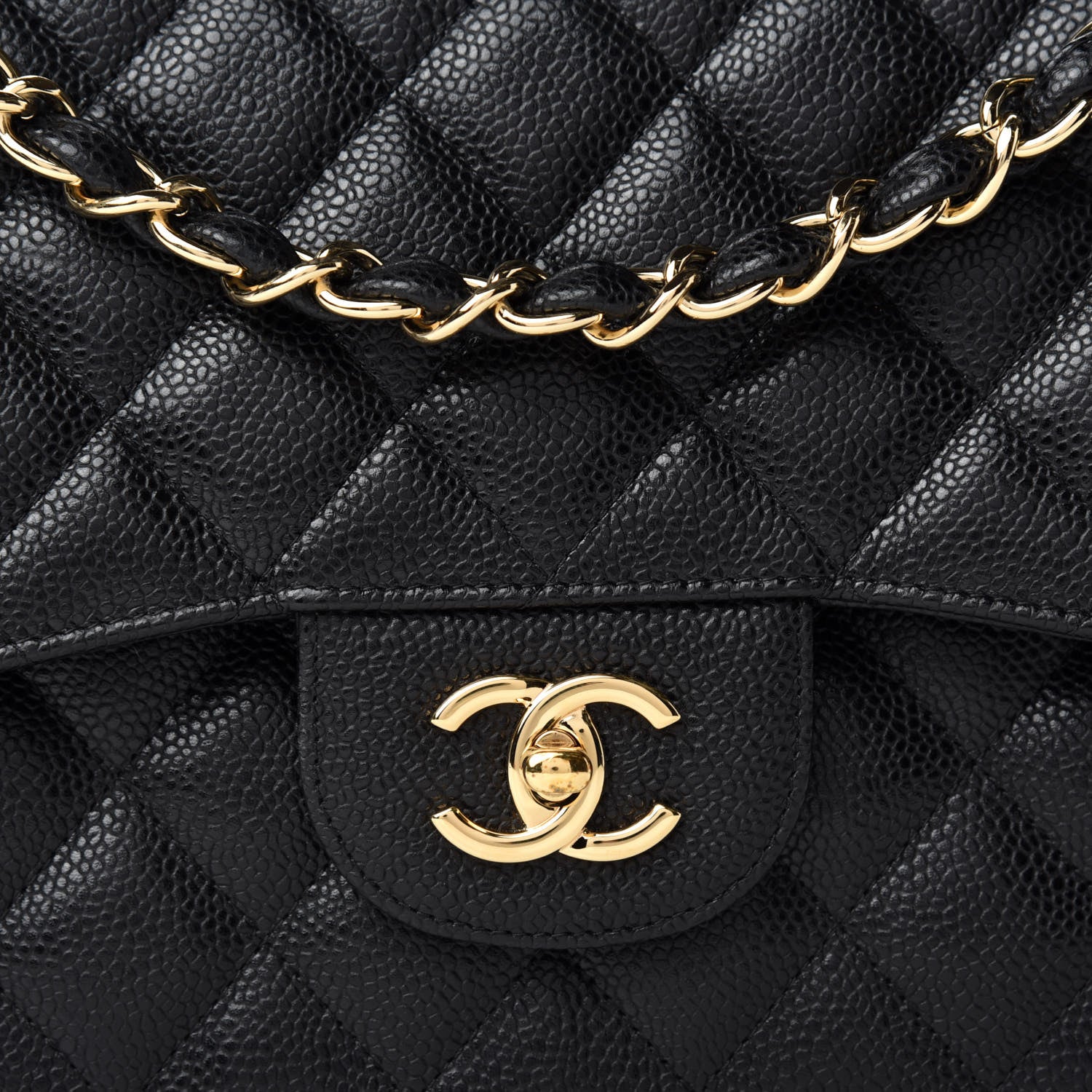 Chanel Caviar Quilted Jumbo Double Flap Black 10 of 10