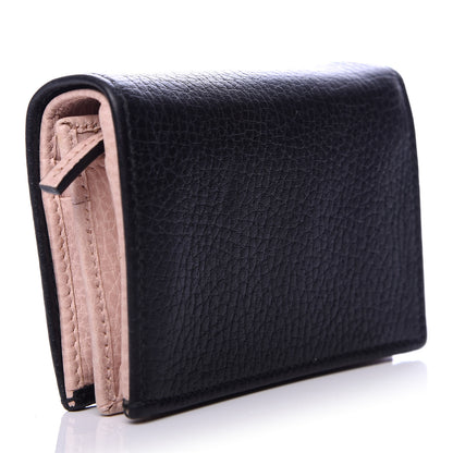 Gucci Calfskin GG Marmont Bow Card Case Black 3 of 6