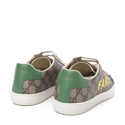 Gucci GG Supreme Monogram Fake/Not Womens Ace Sneakers 38 Beige New Shamarock Brown Sugar 4 of 9