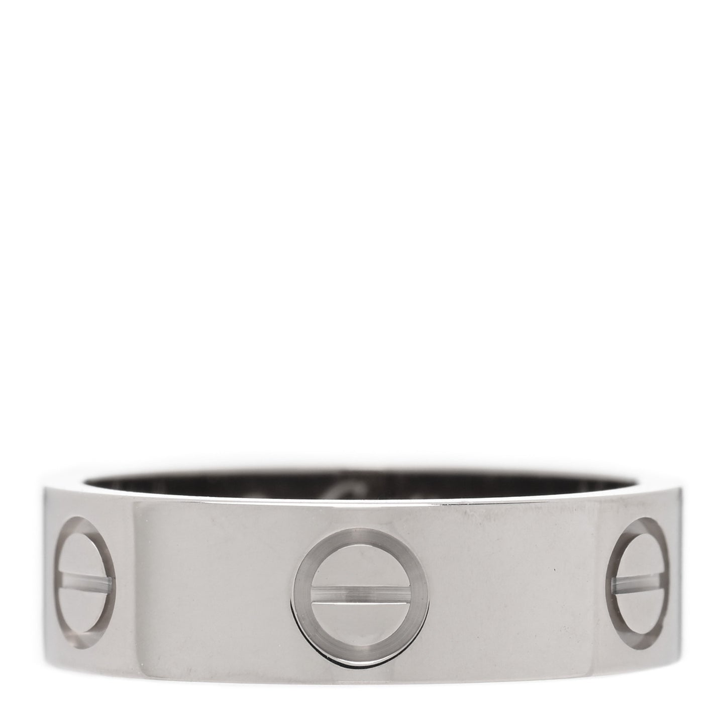 18K White Gold 5.5mm LOVE Ring 53 6.25