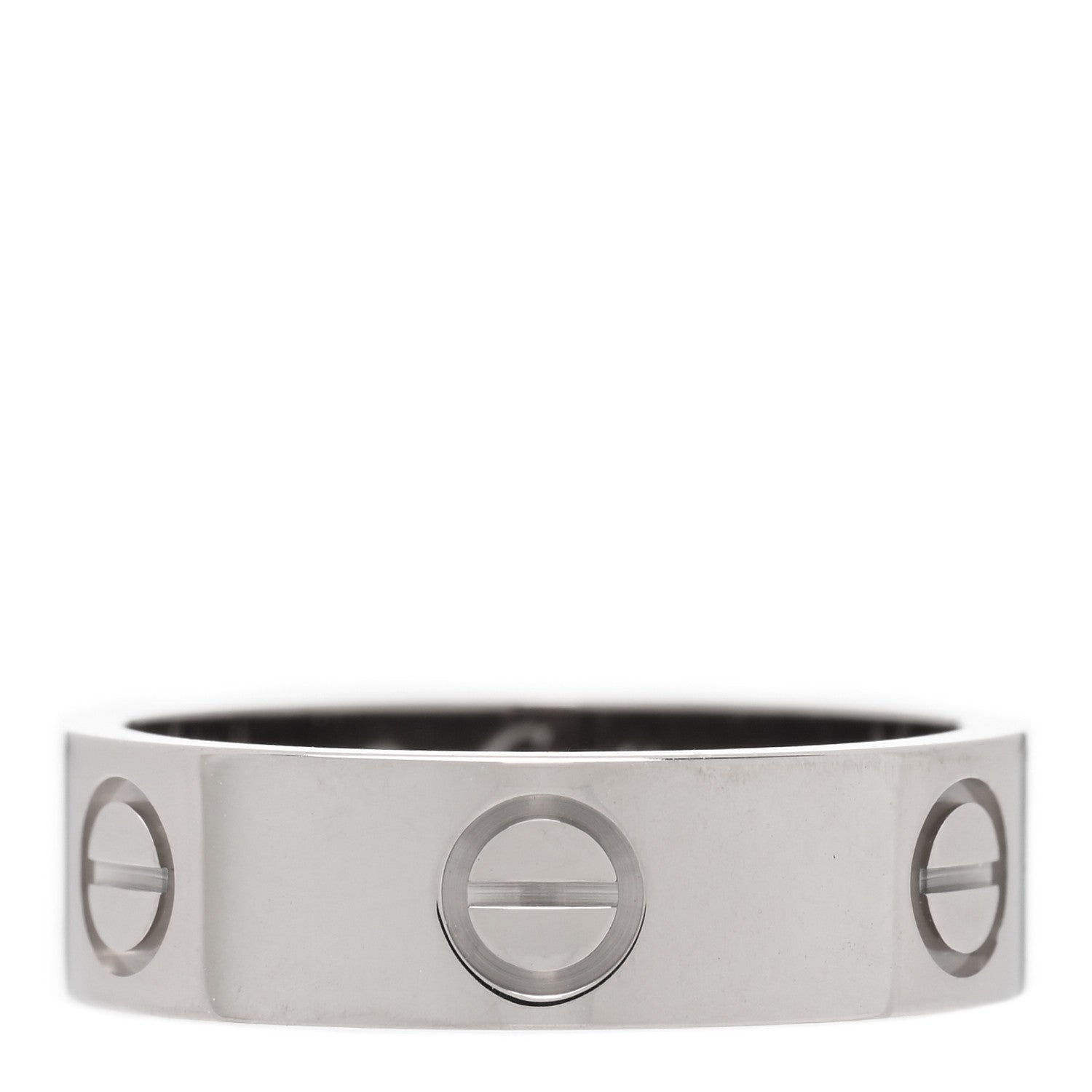 Cartier 18K White Gold 5.5mm LOVE Ring 53 6.25 1 of 4
