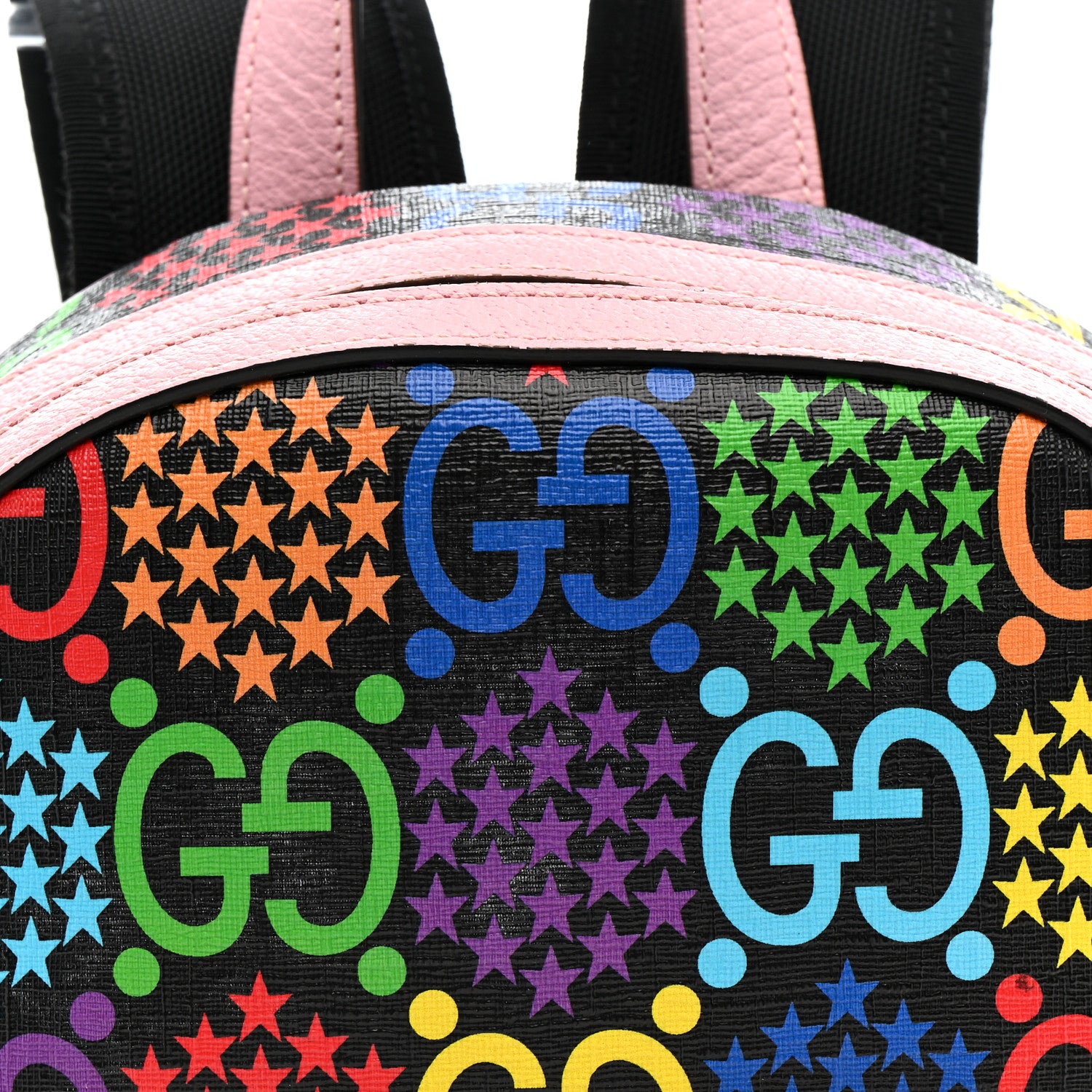 Gucci GG Supreme Monogram Psychedelic Small Day Backpack Black Multicolor Sugar Pink 9 of 13
