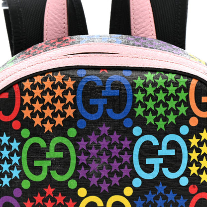 Gucci GG Supreme Monogram Psychedelic Small Day Backpack Black Multicolor Sugar Pink 9 of 13