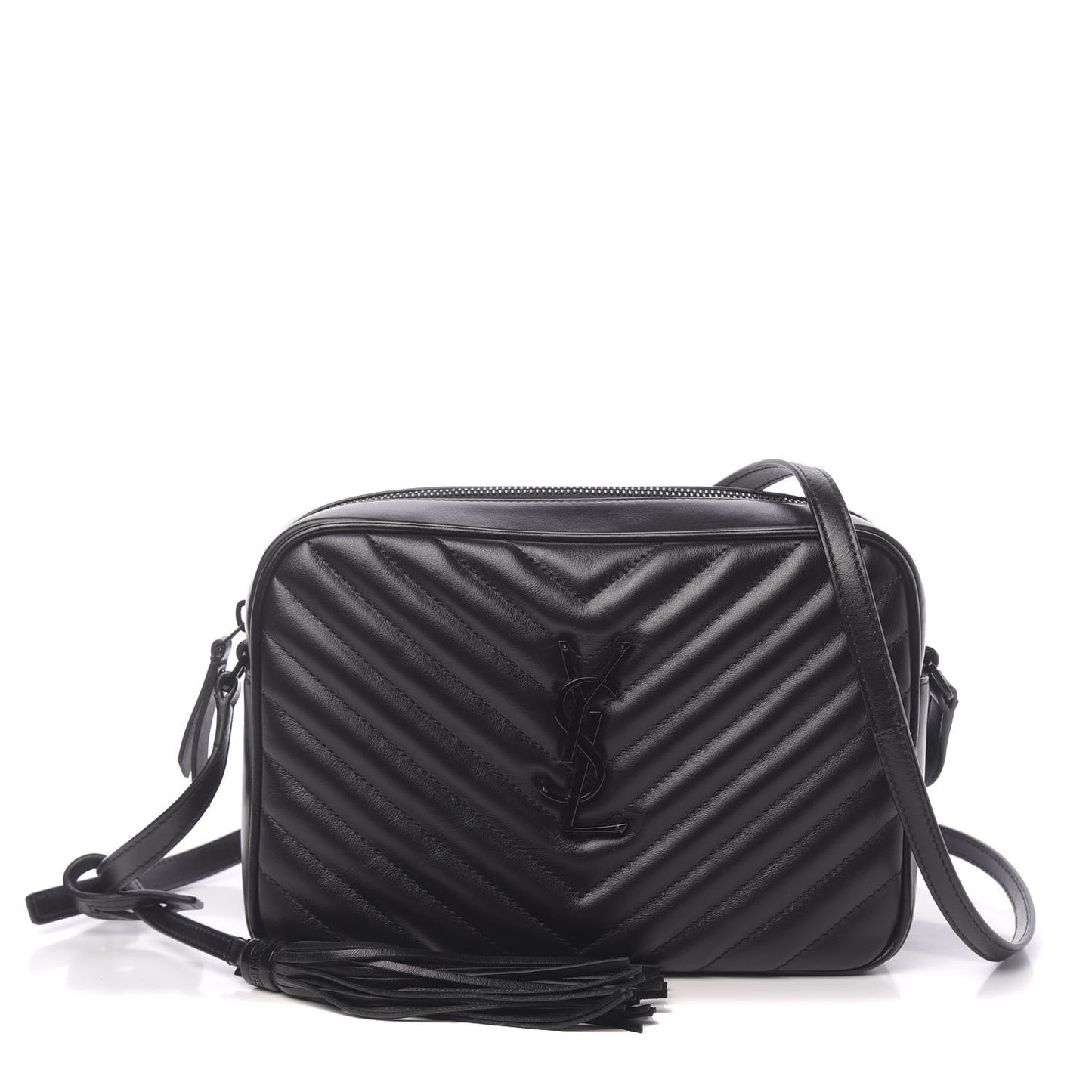 Calfskin Matelasse Monogram Lou Camera Bag Black