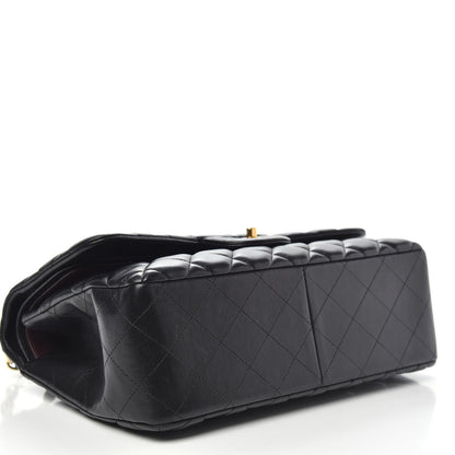 Chanel Lambskin Quilted Jumbo Double Flap Black 5 of 17
