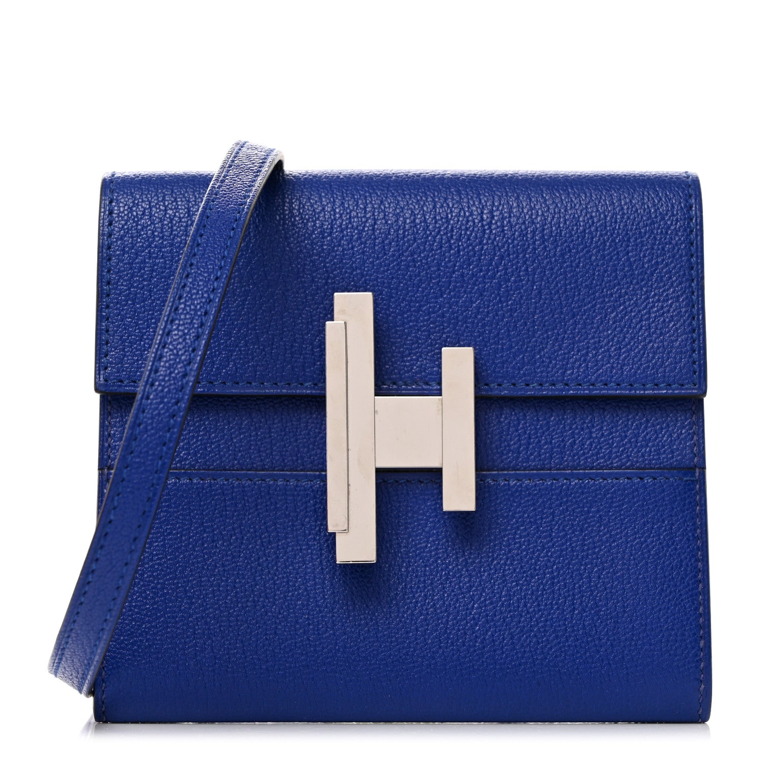Hermes Chevre Mysore Mini Cinhetic Wallet Bleu Electrique 1 of 9