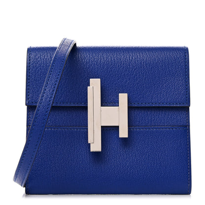 Hermes Chevre Mysore Mini Cinhetic Wallet Bleu Electrique 1 of 9
