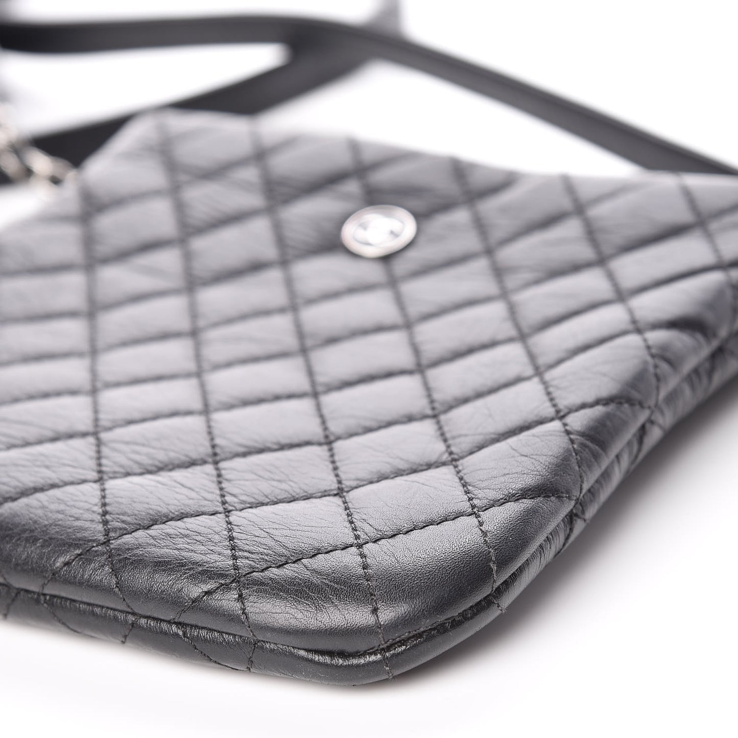 Lambskin Quilted Crossbody Bag Black