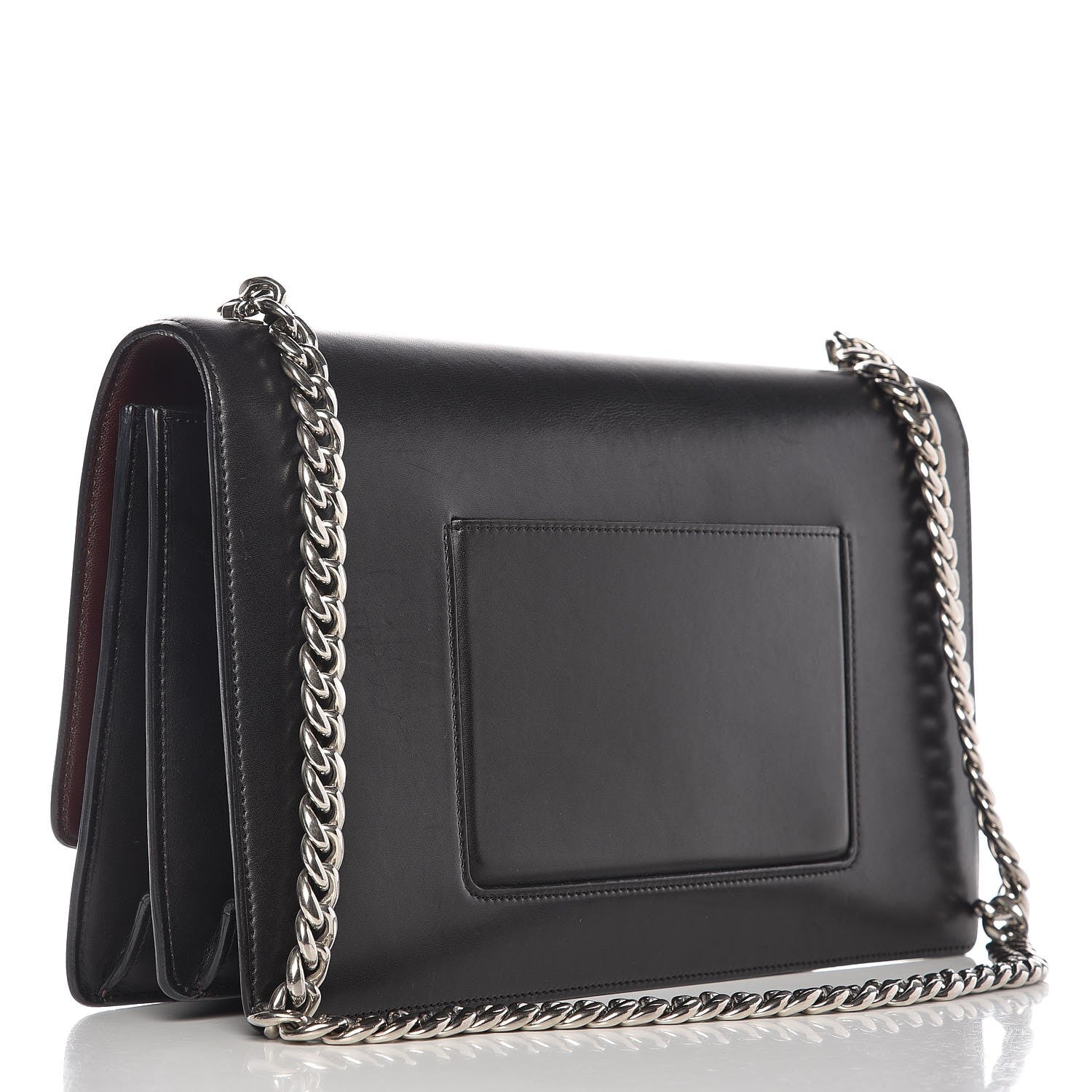 Celine Smooth Calfskin Medium Case Chain Flap Black 3 of 10