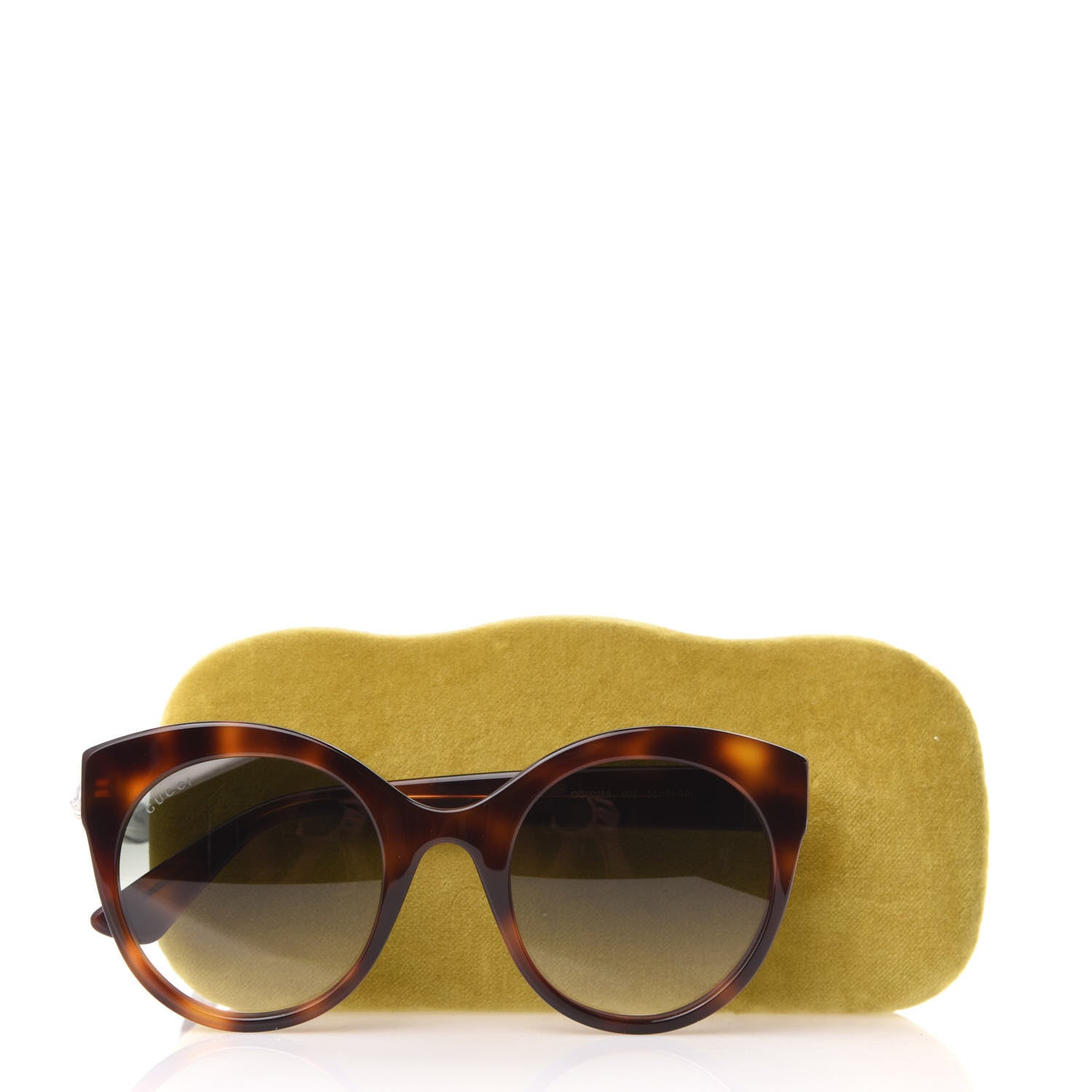 Gucci Round GG Sunglasses GG0028S Tortoise 8 of 8