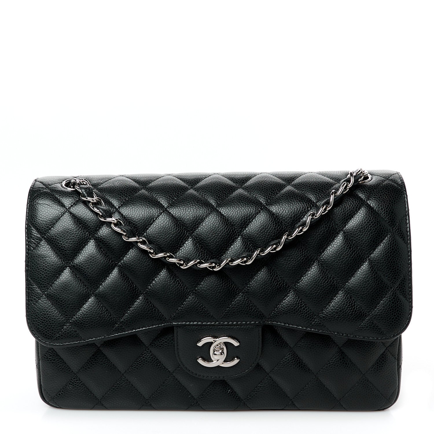 Chanel Caviar Quilted Jumbo Double Flap Black 1 of 12