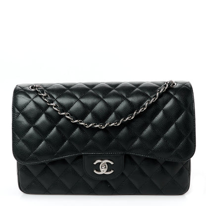Chanel Caviar Quilted Jumbo Double Flap Black 1 of 12