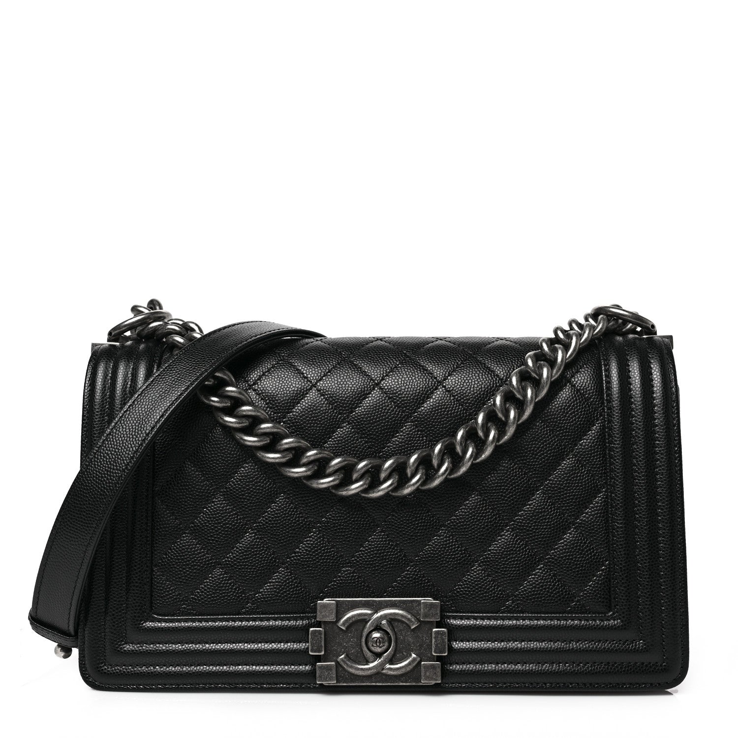 Chanel Caviar Quilted Medium Boy Flap Black 1 of 9