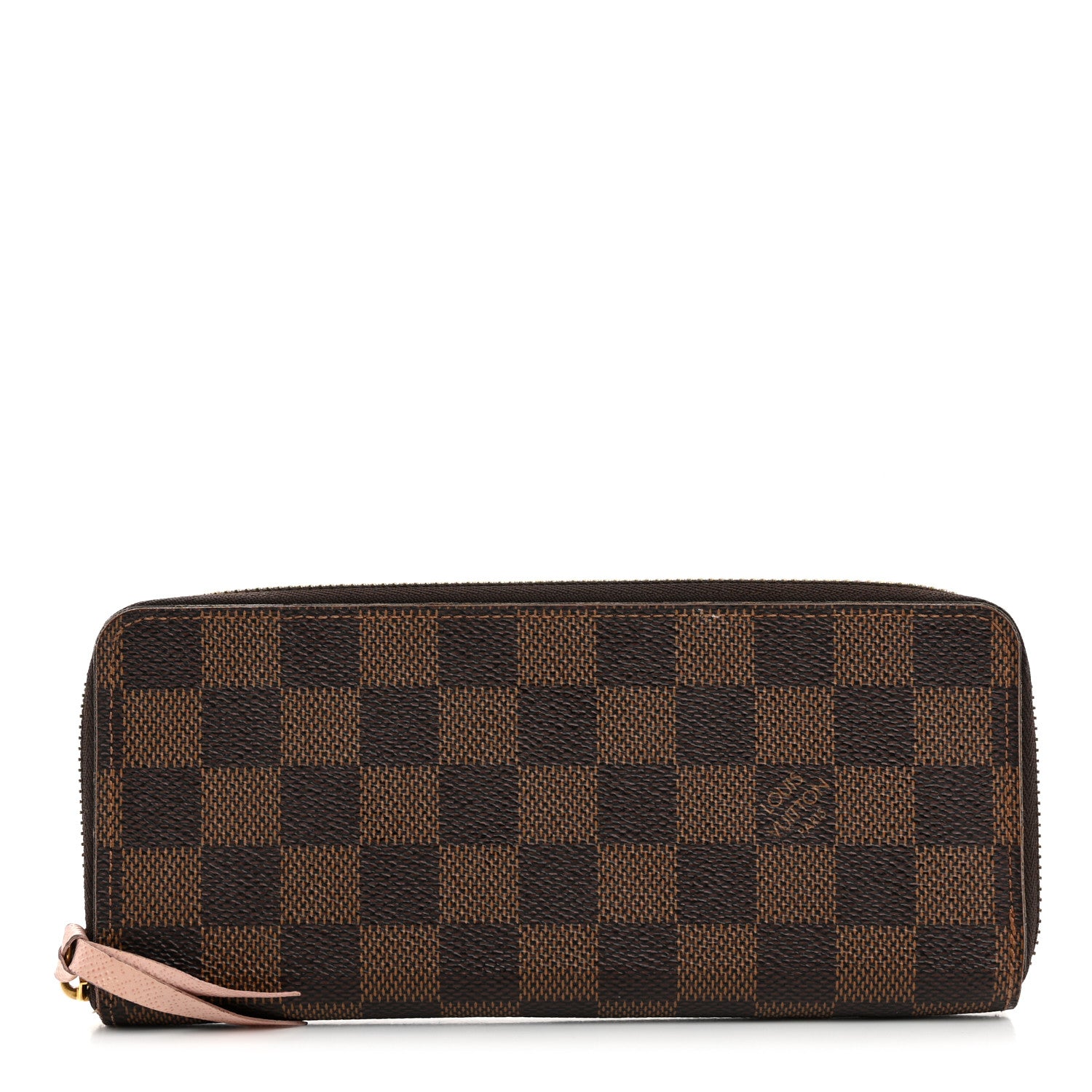 Louis Vuitton Damier Ebene Clemence Wallet Rose Ballerine 1 of 7