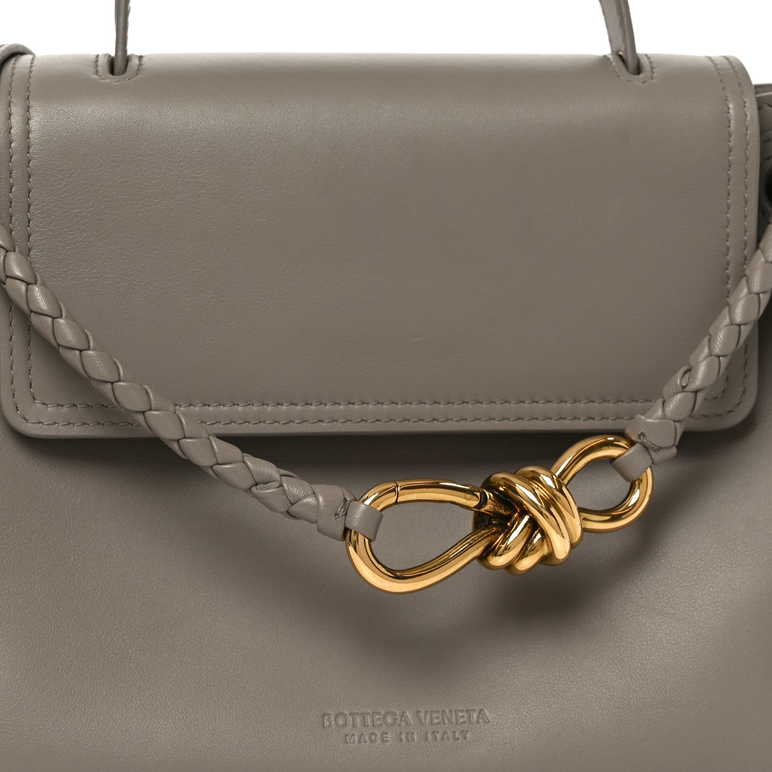 Bottega Veneta Silky Calfskin Small Ciao Ciao Limestone 9 of 11