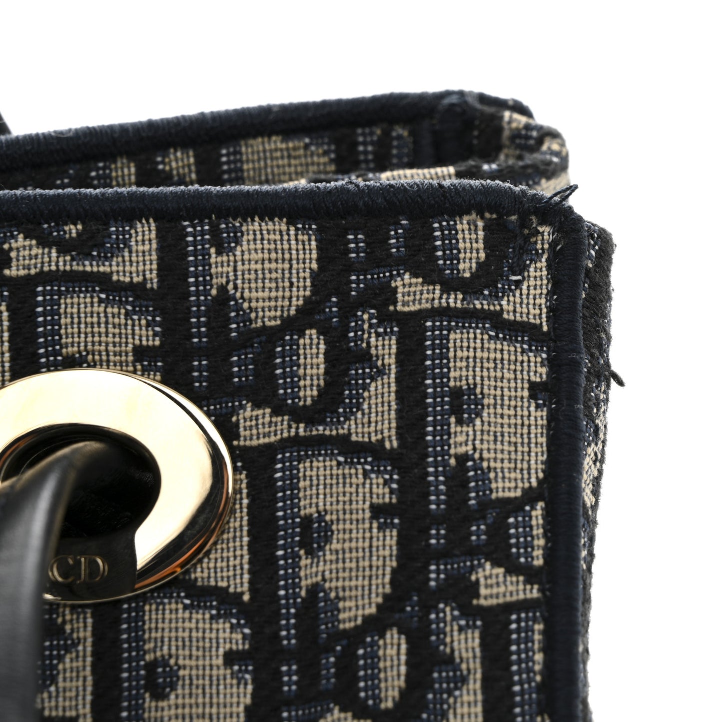 Oblique Small Bow Shopping Tote Blue Multicolor