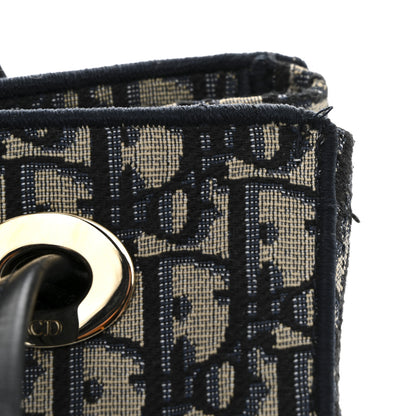 Christian Dior Oblique Small Bow Shopping Tote Blue Multicolor 11 of 12