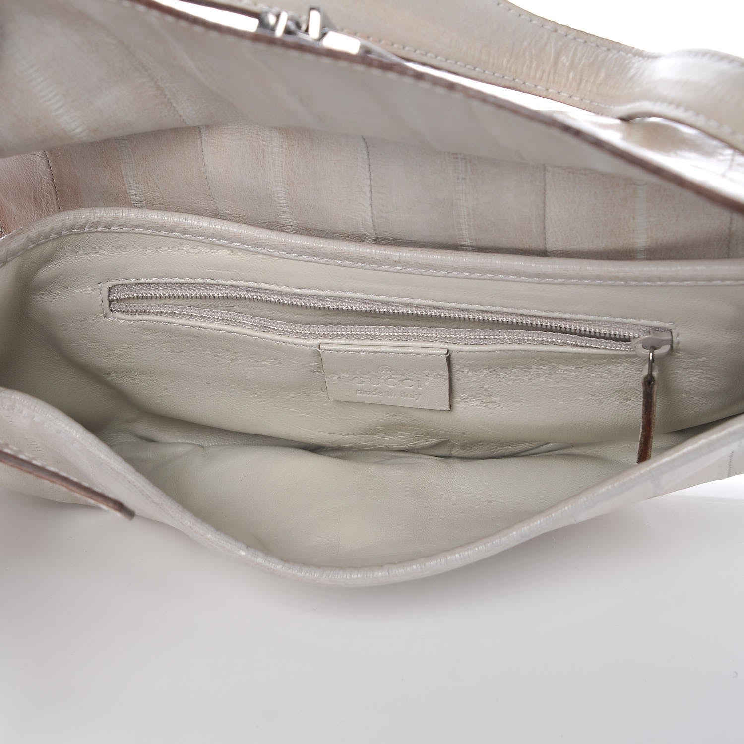 Gucci Eel Skin Exotic Jackie O Flap Bag Light Green 5 of 12