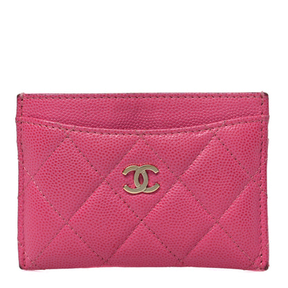Chanel Caviar Quilted Card Holder Fuchsia 1 of 11