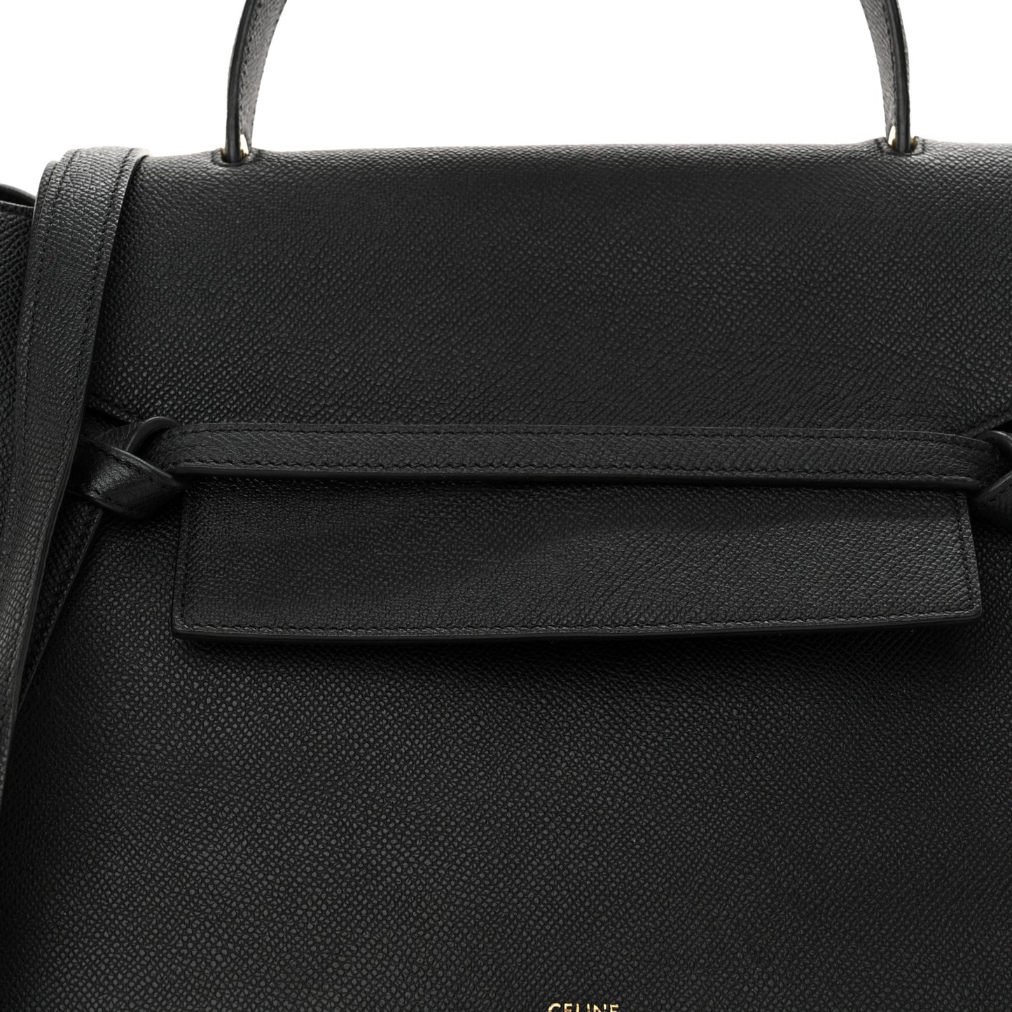 Grained Calfskin Mini Belt Bag Black