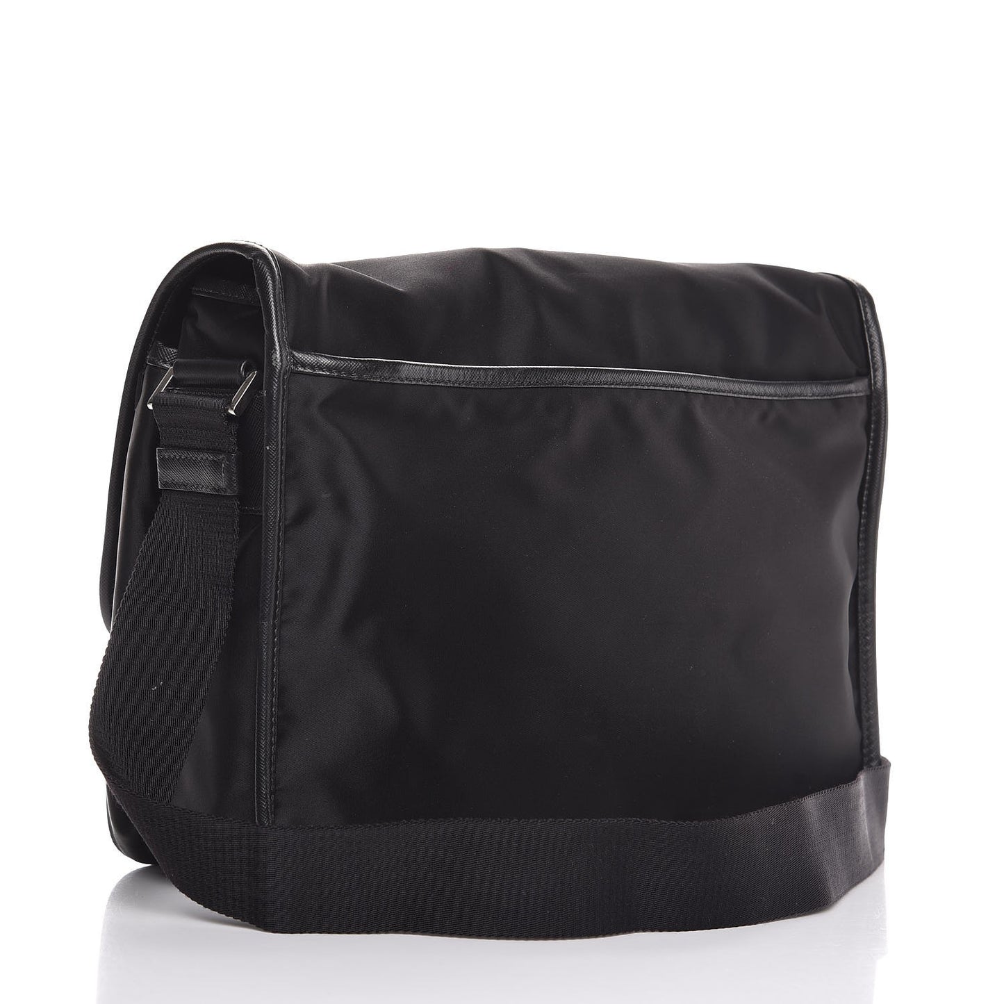 Tessuto Nylon Saffiano Messenger Black