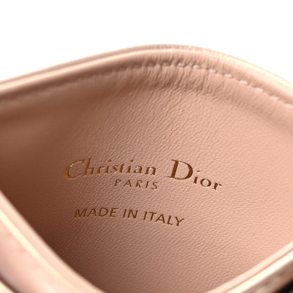 Christian Dior Lambskin Cannage Caro Freesia Card Holder Bronze Rose 6 of 8