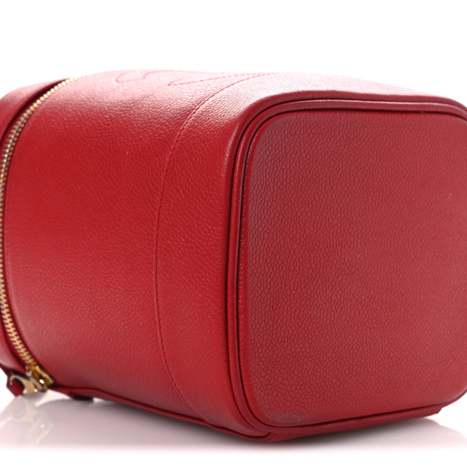 Chanel Caviar Vanity Cosmetic Case Red 10 of 16