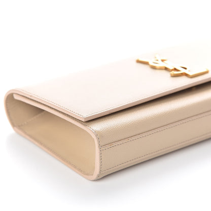 Saint Laurent Grain De Poudre Classic Monogram Cassandre Clutch Nude 7 of 8