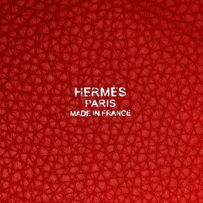 Hermes Taurillon Clemence Picotin Lock 18 PM Rouge De Coeur 6 of 10