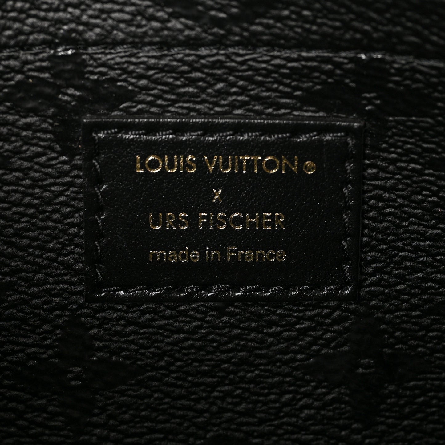 X UF Tufted Monogram Pochette Accessories Black Red