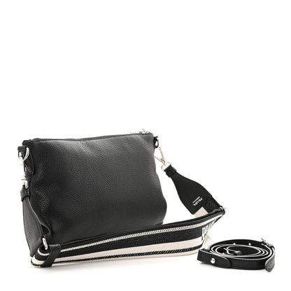 Prada Vitello Daino Soft Zippered Shoulder Bag Black 3 of 10