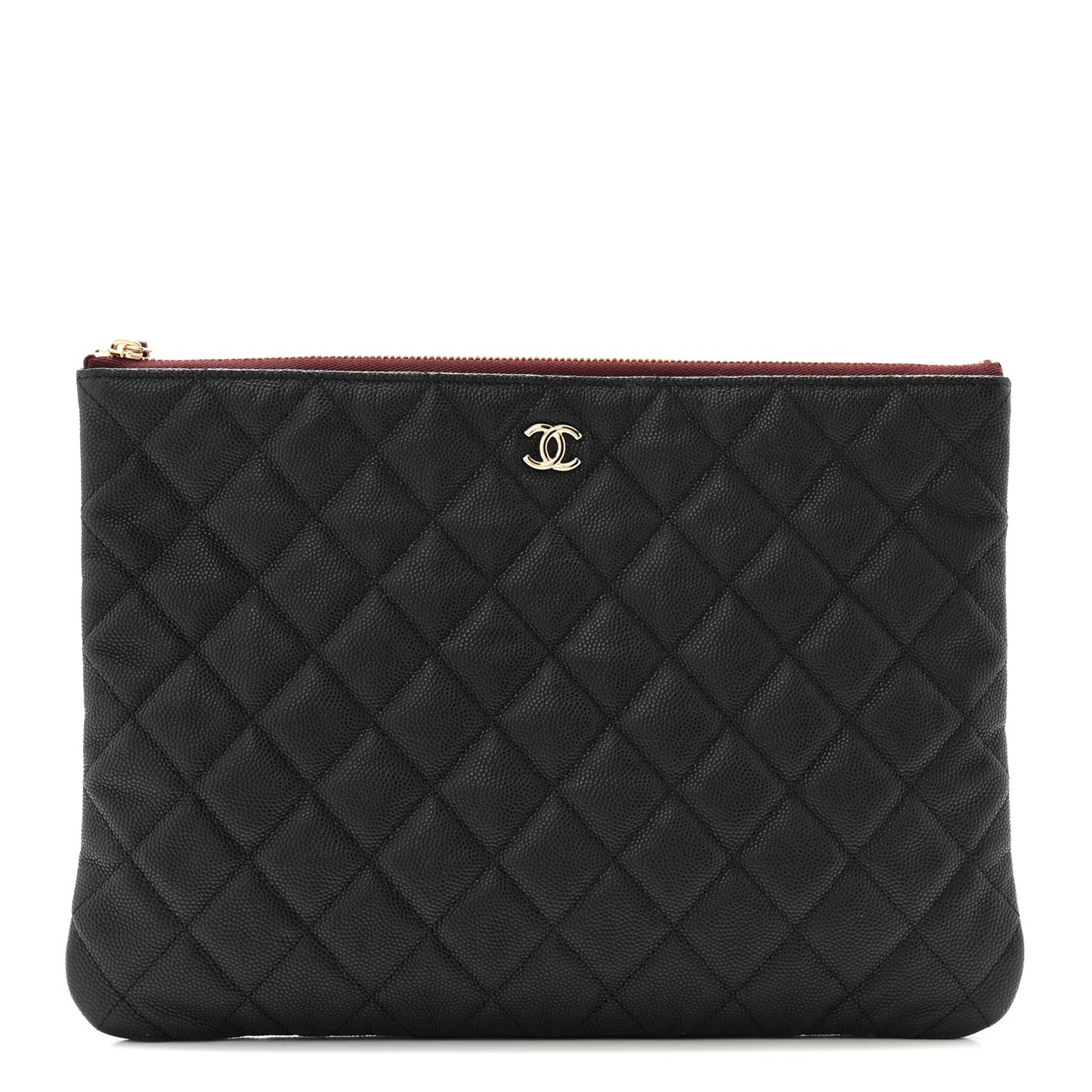 Caviar Quilted Medium Cosmetic Case Black