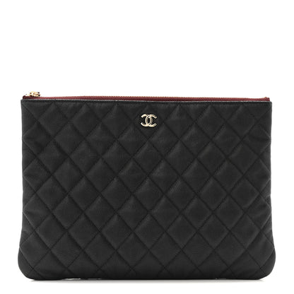 Chanel Caviar Quilted Medium Cosmetic Case Black 1 of 20
